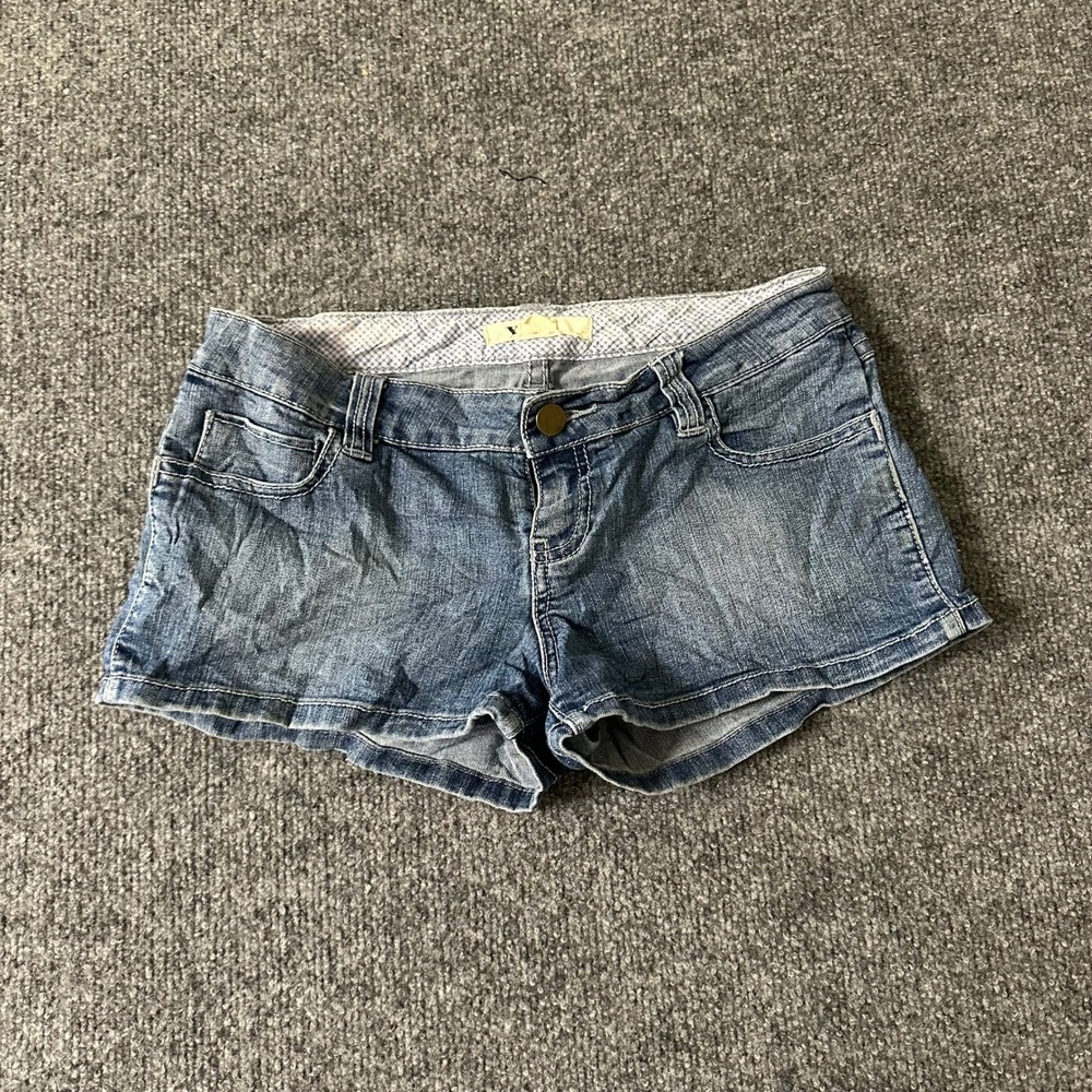 XXI Boutique Shorts Womens Size 24 Blue Denim Low Rise Casual Summer Stretch